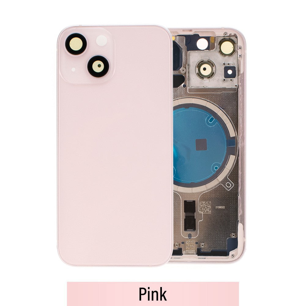 Rear Housing for iPhone 13 mini (NO LOGO)-Pink Rear Housing for iPhone 13 mini (NO LOGO)-Pink